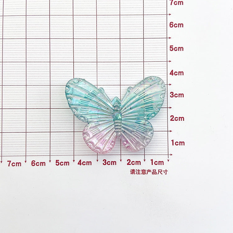 Wholesale AB Plating Butterfly Resin Cream Glue Phone Case Accessories